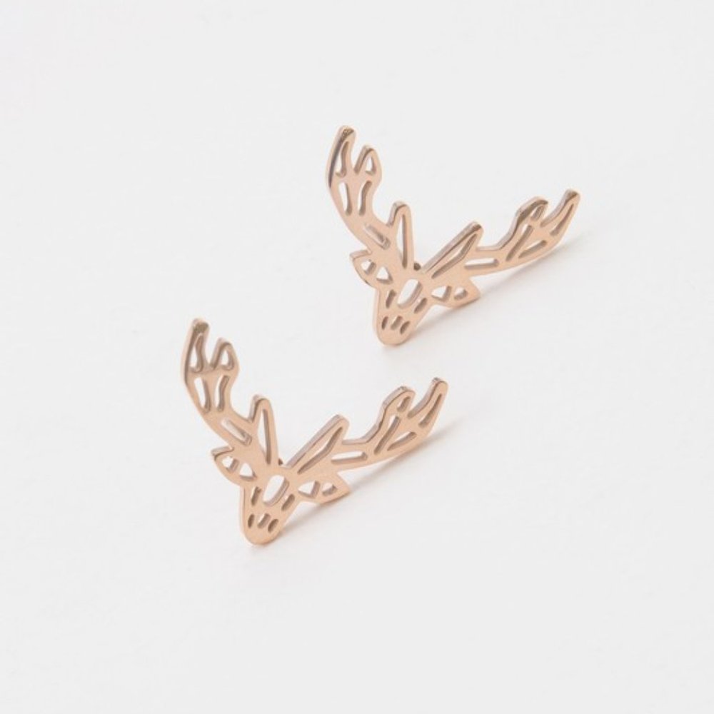 Delicate Moose Head Earrings NEW